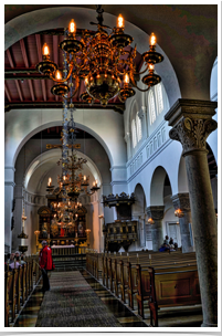 Nave of the town church.